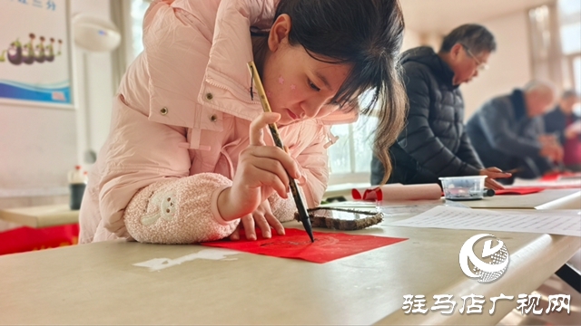 书法家挥毫送福 学子返乡传温情