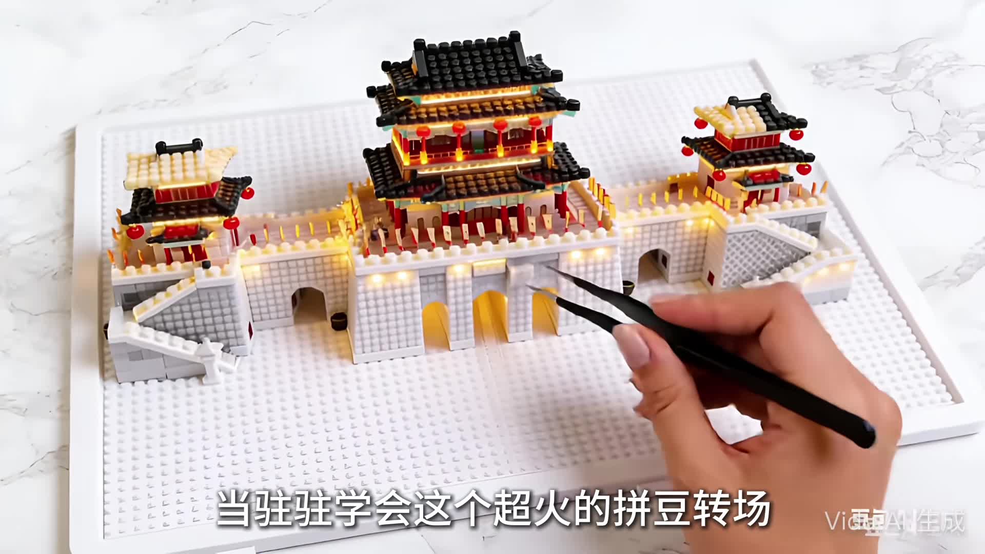 当驻驻学会这个超火的拼豆转场