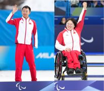 蔡佳云、王蒙担任米兰冬残奥会闭幕式中国代表团旗手