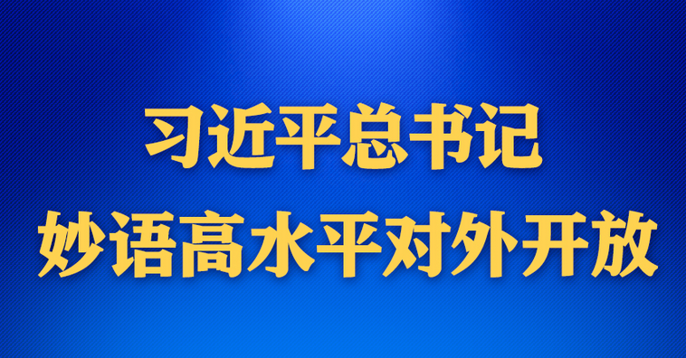 习近平总书记妙语高水平对外开放