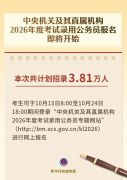 “国考”明起报名！计划招录3.81万人